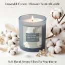 Kapok & Freesia Scented Candle 4.76 oz (135g) Natural Soy Wax, 30-Hour Clean Burn, Elegant Glass Jar, Home Fragrance & Thoughtful Gift for Home (Woody Floral)