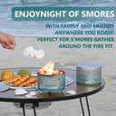 Portable Campfire, Holder and Extinguish Included, Reusable Fire Pit for Camping, Smores, Picnics - Made with Recycled Soy Wax Up to 3-5 Hours Burn Time - Tabletop Fireplace, Emergency Heat - 2 Pack