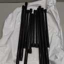 Cupboard Bars Tension Rods, 6 Pack Spring Loaded Curtain Rods 12 to 20 Inches Steel Adjustable Tension Curtain Rod Shower Rod Closet Rod Window Rods (Black, 12-20 in-6 Pcs)