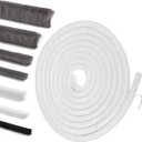 YOCCEK Self-Adhesive Weather Stripping Seal for Doors & Windows – Soundproof Insulation Gap Filler for Sliding, Exterior, Front, and Jamb Frames – 0.6" x 0.35" x 33 ft, White