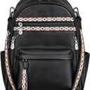 FADEON Small Backpack Purse for Women Designer PU Leather Roomly Mini Backpacks Multi Pocket Fashion Shoulder Backpack