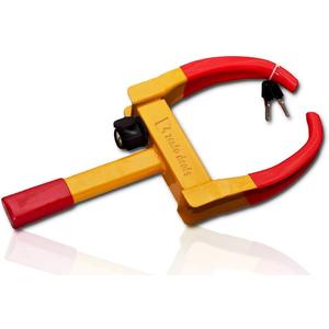 Zento Deals Security Tire Clamp - Heavy Duty Anti- Theft Vehicle Wheel Lock for Car Trailer