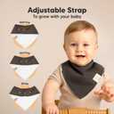 KeaBabies 8-Pack Organic Baby Bandana Bibs for Boys, Girls - Super Absorbent Triangle Baby Bibs for Drooling and Teething Infant, 100% Cotton Extra Soft for Newborn, Infant 0-36 Months (Basics)