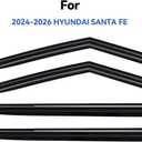 Window Visors Rain Guards for 2024 2025 2026 Hyundai Santa Fe, Out-Channel Window Vent Wind Deflectors Visors Shades for 24 25 26 Santa Fe