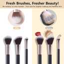 Electric Makeup Brush Cleaner Machine, 2 Speeds and Dehydration Powerful Friction Removes Residue on Makeup Brushes Set/Sponge/Powder Puffs, Efficient Cleaning, Spinning Washer Black Pink