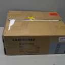 LAATOOREE Nightstands Set of 2, Small Side Table, Bedside Table with Fluted Door, Solid Wood Feet; Modern Mid-Century End Table for Bedroom, Small Space (White)