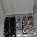 271Pcs M5 T-Nuts Screws Kit, Hammer Head T Slot Nut for 8020 2040 2020 V Slot Aluminum Extrusion Profiles, Sliding & Drop-in T-Nuts, Black M5x8 & 10mm Stainless Steel Screws and Washers, Hex Wrench