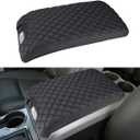 INTGET Center Console Armrest Cover for Ford F150 Accessories 2009 2010 2011 2012 2013 2014 Car Middle Lid Seat Cover Protector (Black Pad, 2009-2014)