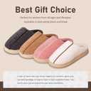 Women's and Men's Knit Memory Foam Slippers Ultra-Soft plush lining House Warm Bedroom Shoes with Anti-slip Sole for Indoor & Outdoor (12-13 Women/11-12 Men, Black)
