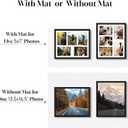 5x7 Picture Frame Collage 5 Openings, 13.5"x16.5" Multi Photo Collage Frame 5"x7" Gallery Wall Decor Wooden, Black Frame with White Mat, Wood