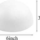 Crafjie 2PCS 6 Inchs White Foam Balls Half Round Polystyrene Half Foam Balls Craft Supplies Hemispherical Christmas Craft Ballfor DIY Home Craft Project and Art Decoration