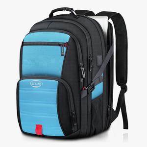 18.4 Inch Extra Large Backpack, Carry on Backpack, 55L Travel Laptop Backpack, Water Resistant Casual Hiking Daypack, Computer Bag with USB Port, College School Backpack for Men Women, Blue