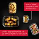 Rubbermaid Brilliance Glass Storage 4.7-Cup Food Containers with Lids Set of 3 Clear