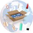 CRUGLA 40 Packs 10x7x3 Shipping Boxes for Small Business, Corrugated Cardboard Boxes Bulk for Shipping, Packing, Mailing
