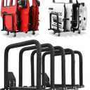 JROAD Upgrade Door Hanger Storage Rack Bracket Holder for 2007-2026 Jeep Wrangler JK JL Gladiator JT and 2021-2026 Ford Bronco Heavy-Duty 4-Door Vertical Organizer with Locking Wheels