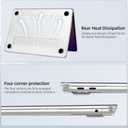 Seorsok Compatible with MacBook Air 13 Inch Case 2022 2021 2020 2019 2018 Release A1932 A2179 M1 A2337 Touch ID,[100% Ultra Clear] Protective Hard Shell Case with Keyboard Cover,Crystal Clear