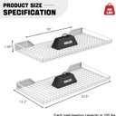 Ultrawall Wall Mounted Storage Shelf for Garage, 4 Pack Metal Shelf Rack, Heavy-Duty Wall Organizer Shelves Suitable for Shop, Shed, Garage 23.5inch x 12inch(White), 23.6 Inches X 12.2 Inches X 1.95 Inches