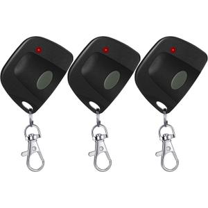 Kingdder 3 Pieces Gate Opener Remote Compatible with Multicode 300mhz 10 Dip Switch 3089 3060 3070 Garage Door Opener Remote Control with Keychain(Black, Gray)