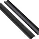 Ravinte 3 Pack Finger Pulls for Cabinets 356mm/14in Hole Center Tab Cabinet Handle Matte Black Finger Edge Pulls Concealed Handles for Kitchen Drawer Finger Hardware 406mm/15.98in Length