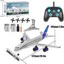 RC Airbus 747 A380 2.4G Remote Control Electric Plane Four Motor RC Airplane Toy RC Airliner with LED Lights Drop Resistant Aircraft 2 Batteries EPP Airplane for Beginners Kids Gifts (A-380), Blue