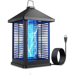 4000V Electric Bug Zapper Outdoor Indoor with Auto Smart Light Sensor – RATOGE Mosquito Zapper IPX4 Waterproof, Mosquito Killer, Insect Fly Trap Covers 2100 sq ft for Patio, Garage, Backyard, Porch
