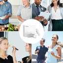 SYNCO Wireless Lavalier Microphone, P2L Dual Transmitter & 1 Receiver 2.4GHz Lapel Mic with Charging Case Plug & Play for YouTube Live Stream Recording Tiktok, Wireless-Lavalier-Microphone-iPhone (White)