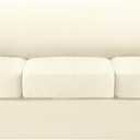 T Cushion Sofa Slipcover 4 Pieces Sofa Covers for T Cushion Couch Soft Sofa Slip Covers Furniture Protector with 3 Individual T Shape Seat Covers (Light Yellow, 3 Cushions)