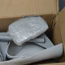 GADFISH Trailer Steps, Heavy Duty Boat Trailer Steps with 3 Steps, Boat Steps for Trailer, Boat Trailer Tongue Steps with Handle, Suitable for 4 x 4 inches Trailer Frame, Silver