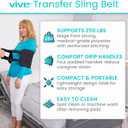 Vive Standard Transfer Sling (31.5 Inch) - Gait Belt for Elderly & Disabled - Patient Lifting Aid for Seniors & Injured - Bed & Wheelchair Transfer for Home Use (Black)
