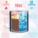 2 x Funny Christmas Gifts for Dad Old Men Grandpa, 14 Oz Stainless Steel Tumbler Coffee Mug with Handle I Came I Saw I Forgot Gag Present Fathers Day Christmas Gift Idea, Navy Blue