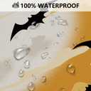 MEHOFOND Halloween Shower Curtain Orange Scary Ghost Forest Dead Tree Evil Pumpkin Bathroom Curtains Full Moon Night Bat Halloween Horror Weird Pumpkin Bathtub Decorative Waterproof Fabric 72x72 Inch