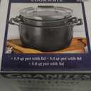 Granitestone Black Pots and Pans Set Nonstick, 6 Stackable Piece Cooking Pots Set, Kitchen Pots, Non Stick Coating, 5qt 3qt & 1.5qt Pots with Lids, Stay Cool Handles Dishwasher Safe 100% Toxin Free