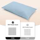 Warmstar 100% Cotton Toddler Pillowcase Set of 2, 600 Thread Count 13x18 Toddler Pillowcases Soft & Breathable, Cotton Travel Pillow Case Cover 13"x 18" with Envelope Closure, Placid Blue
