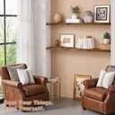 48 Inch Long Floating Shelves, Rustic Brown Wall Shelf for Living Room, 48 x 8 Inch 2-Pack
