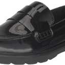 Anne Klein Women's Emmylou Loafer Flat (7.5, Black Patent)