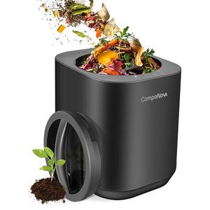 4L COMPONOVA Electric Composter for Kitchen, Countertop Compost Bin, Smart Mill Composter Home Indoor Fertilizer Composter Machine Odorless, Turn Waste to Pre-Compost for Plants (Black) 4L COMPONOVA Electric Composter for Kitchen, Countertop Compost Bin, Smart Mill Composter Home Indoor Fertilizer Composter Machine Odorless, Turn Waste to Pre-Compost for Plants (Black)