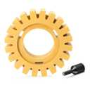 EWK Hollow Serrated Decal Eraser Wheel, Rubber Remover Wheel for Grinder, Ideal for Adhesives, Pinstripes, and Decals Removal