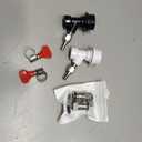 Ball Lock Keg Post Quick Disconnect Set, Corny Keg Connectors, 1 Pair Homebrew Stainless Corny Keg Post 19/32-18 Female Thread Keg Gas Liquid Post and 1 Pair Keg Post Fittings with Hose Clamps