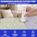 18 Pack Vacuum Storage Bags for Travel with Rechargeable Cordless Pump, Vacuum Seal Bags for clothing with Hand Pump, Portable Space Saver Bags for Clothes, Compression Packing for Luggage,Bedding, 18 combo set