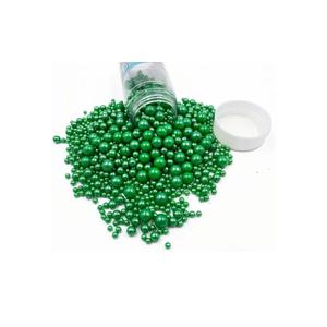 Christmas Sprinkles Pearl Sugar Green Candy 130g/ 4.6oz Baking Edible for Cake Decorations Cupcake Toppers Cookie Decorating Ice Cream Toppings Celebrations Shaker Jar Wedding Shower Party Supplies 2 Pack