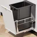 Insputer Pull Out Trash Can Under Cabinet with Tiltable 10 & 10 Gal Garbage bin, Under Sink Trash Can Kit for Kitchen, Easy to Take Out Bin, Requires Minimum Cabinets Opening 12" W X 18" D