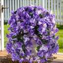 Apexion Artificial Bougainvillea Flowers for Outdoors Decoration, 2 PCS Fake Silk Flowers Outside UV Resistant for Front Door Porch Planter Balcony Purple