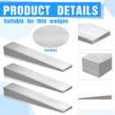 12 Pcs Steel Flange Wedges Beveled Washers Right Angle Wedges Triangular Metal Gaskets Shims for Lathes, Welding Machines Equipment (4.02'' X 0.71'' X 0.5'')