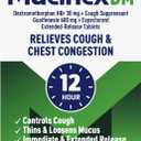 Mucinex DM 12Hr Chest Congestion & Cough Medicine For Adults, Cold And Cough Medicine for Excess Mucus Relief, 600 mg Guaifenesin & 30 mg Dextromethorphan HBr, 40 Bi-Layer Tablets