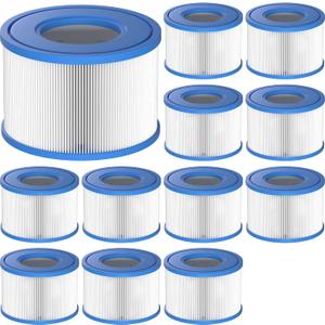 12 Pack Type S1 Spa Filters for All Intex PureSpa 28429E, 28403E, 28407E, 28443E, 28453E, 28421E, 28423E, 28413E, and 28453E, 11692, SB-h10, JPC01 Swimming Pool Pump