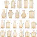 RUCKACE Bud Vases in Bulk 22 Gold Glass Small Vases Flower Vase for Centerpiece Table Wedding Decorations Home Decor Party