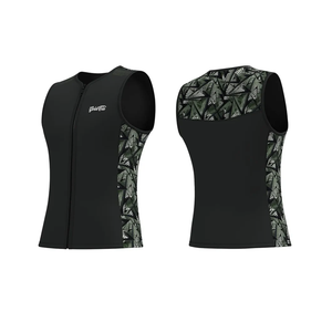 GoldFin Wetsuit Top for Men Women, 2mm Sleeveless Front Zip Neoprene Wet Suit Vest Jackets L