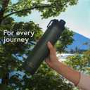 VELE Vacuum Insulated Water Bottle with Spout Lid  Stainless Steel Water Bottle  Leak Proof  Hot & Cold  Double Wall Vacuum Insulated (Navy Green, 25oz)