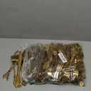 Dandat 150 Pieces Retro Royal Gold Silverware Set Gorgeous Stainless Steel Flatware Cutlery Service Include Fork Spoon Knife Vintage Hollow Relief Design for Home, Restaurant, Festival Parties (Large)