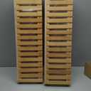 Domax Bathroom Wall Shelf - Over Toilet 3 Tier Storage Rack Adjustable Layer Multifunctional Utility Wall Mounted Towel Shelves Living Room Kitchen (Bamboo-Pack of 2)